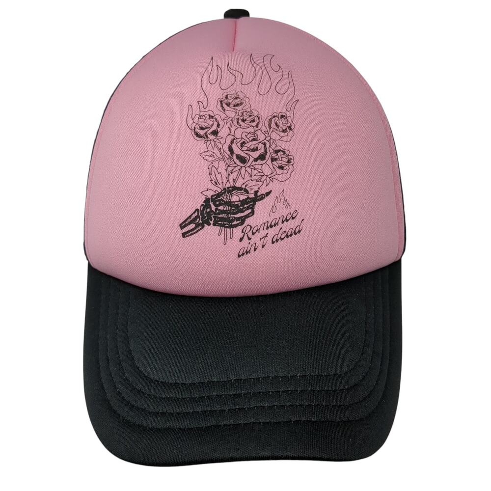 Romance Ain't Dead Snapback Trucker Hat Multicolor OS Adjustable Mesh Thread